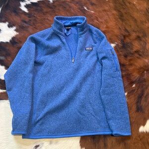 Youth Patagonia Blue 1/4 Zip Jacket.